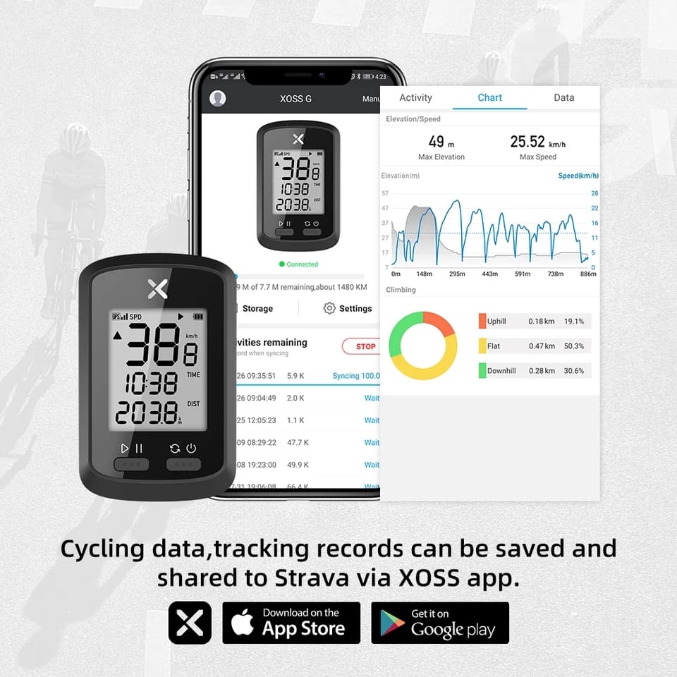 Xoss g+ smart gps deals cycling computer